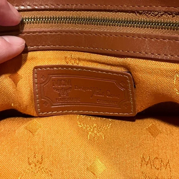 MCM Authentic Alma Visetos Cognac 2 Way Shoulder Bag made in Germany - Picture 11 of 11